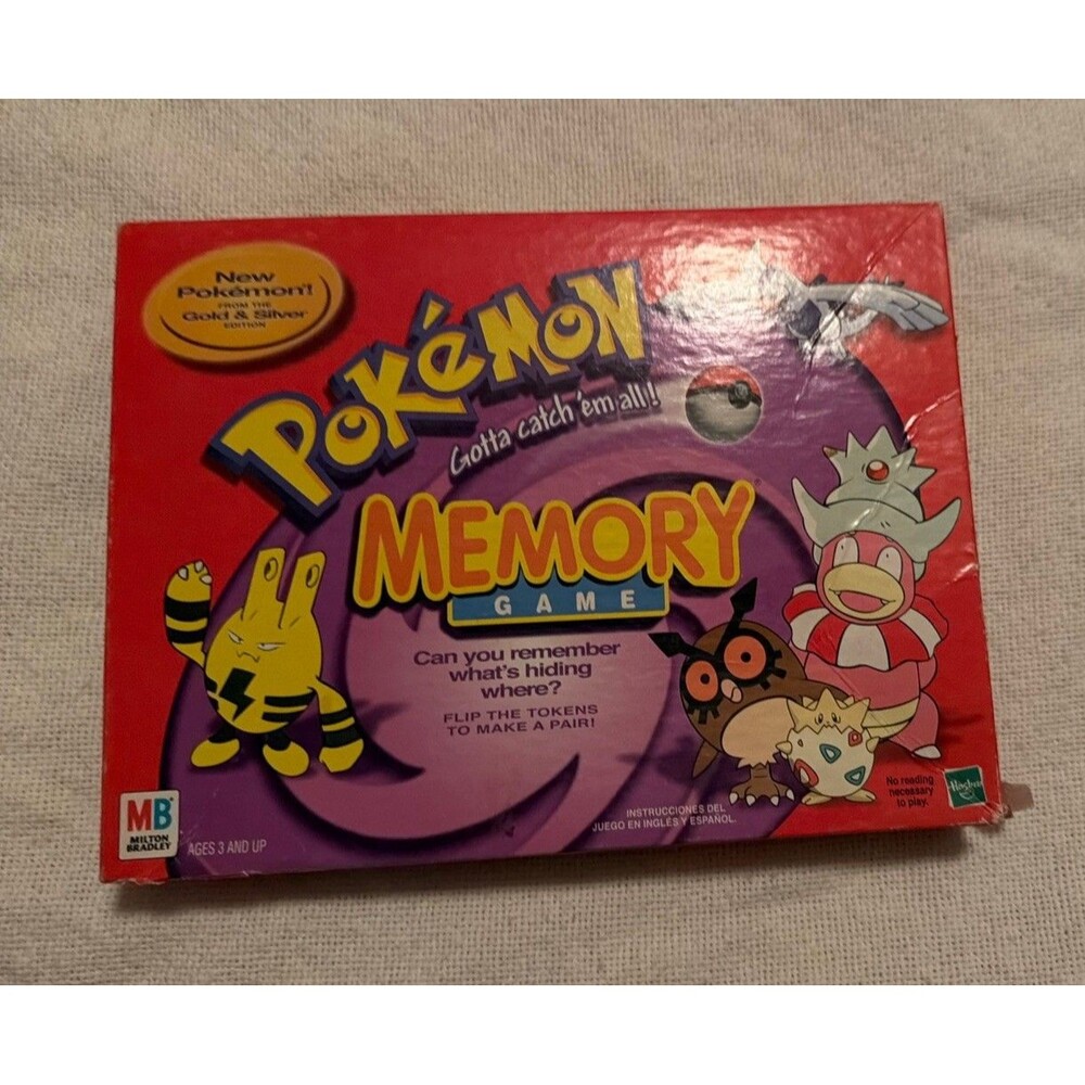 Milton Bradley Pokémon Memory Game Complete Game 2+ Players Complete 48 Pieces